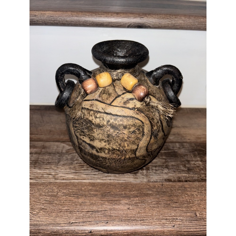 *Vintage mexican Pottery Vase Terra Cotta Decor Pantina 2 Handles
